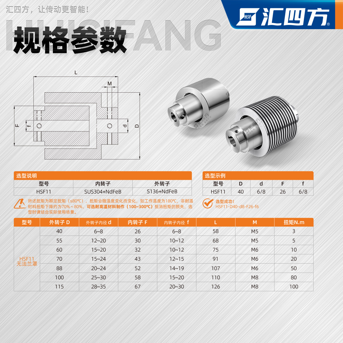 徑向磁力聯(lián)軸器 HSF11